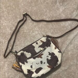 Stylish Cow Print Crossbody Bag